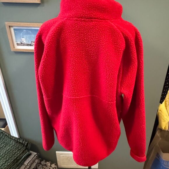 Vineyard Vines Women's Red Sherpa 1/4 Zip Pullover Fleece Jacket - Picture 2 of 6